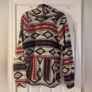 BKC Goods Aztec Print Fleece Hoodie Pullover (M) – NWT